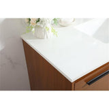 Elegant Decor Roman 40 Aluminum Alloy Mdf Single Bathroom Vanity In Teak