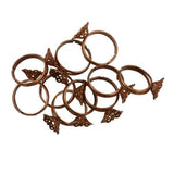 ATORSE 5x10 Pieces Adjustable Ring Filigree Settings Blank/Base Finding Retro Copper