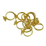 ATORSE 3x10 Pieces Adjustable Ring Filigree Settings Blank/Base Finding Gold