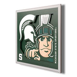 YouTheFan NCAA Michigan State Spartans 3D Logo Series Wall Art 12x12