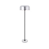 Living District Indoor Modern Home Decor Bright Exemplar 1 Light Brushed Nickel Floor Lamp