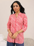 Libas Women'S Silk Blend Printed Straight Kurti (29640_Coral_L)