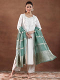 Libas Women'S Cotton Blend Kurta Set (27883_Off White_S)