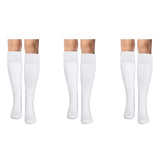 Mukhaksh (Pack Of 1 Pair = 2 Socks Men Winter Woolen Warm White Knee Length Knee High Long Socks For Shoe Size 6,7,8,9