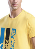 Adro Men'S Bike Rider Printed Cotton T-Shirt (Rn22-2-Bik-Ly_Light Yellow_2Xl)