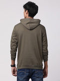 Adro Mens Cotton Solid Hoodie Sweatshirts (H23-Pln-Ol_Olive_2Xl)