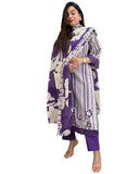 Anni Designer Women'S Rayon Blend Straight Printed Kurta With Pant & Dupatta (Exhuma Begani_M_Begani_Medium),Begani,M