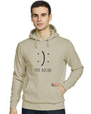 Adro Men'S You Decide Printed Hooded Neck Cotton Hoodies Sweatshirts (H21-M-Dec-Ch_Beige_M)