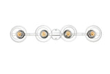 Living District Rogelio 4-Light Iron & Glass Bath Sconce In Chrome/Clear