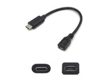 Addon 5 Pack Of 17Cm (7In) Usb 3.1 Type (C) Male To MicroUsb 2.0 Female Black A
