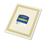 Parchment Paper Certificates, 81/2 x 11, Natural Diplomat Border, 50/Pack
