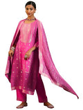 Libas Women'S Silk Blend Kurta Set (49273_Pink