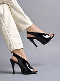 Shoetopia Girls Heel-Ship Black Heeled Sandal - 3 Uk (Girls-Heel-Ship-Black),Black,3,B0CQK54LN9