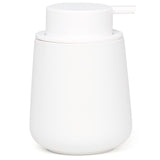 BosilunLife White Soap Dispenser - Ceramic Hand Dish Soap Dispenser for Bathroom 12ounce Refillable Liquid Hand Wash Dispenser f