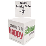 Inspirational Sticky Notes Memo Cube, 2-3/4, 550 Sheets