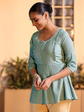 Libas Women'S Silk Blend Solid Regular Kurti (29135 Grey Grey Xs
