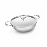 Alda Primero Triply Stainless Steel Deep Wok with Lid (20 cm,1.7 LTR)