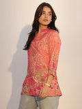 Libas Women'S Silk Blend Regular Tunic Shirt (98202 Peach Peach Xl