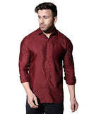Dhruvi Trendz Mens Cotton Blend Men'S Casual Shirt Regular Fit Western (Dt-Ms-6019_Red_2Xl)