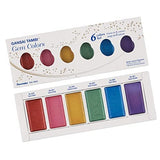 Zig Kuretake Gansai Tambi Gem 6 Colors Set,ProfessionalQuality For Artists And Crafters. ApCertified, Water Colors For All.Cou