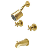 Kingston Brass Kbx8147Zx Millennium Tub And Shower Faucet, 7.31 X 8 X 72, Brushed Brass
