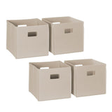 RiverRidge Folding Storage Bins with Handles Taupe Cube Storage Organizer for Closet, Bedroom & Playroom - Closet Organizers and