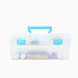 ArtBin 83805 Essentials Lift-Out Tray Box, Portable Art & Craft Organizer with Handle and Tray, Clear