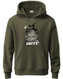 ADRO Hoodies for Men | Printed Hoodie for Men | Cotton Hoodie | Luffy Hoodie Gear 5 | Sweatshirt for Men | Anime Hoodie | H24-LUFFY-OL-XL Olive,Olive