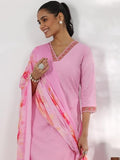 Libas Women'S Pure Cotton Kurta Set (48829_Pink