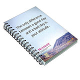 Askprints Unruled Wire Bound Planner Spiral Notebook Personal Diary Doodle Notes | Theme Attitude Quotes | (A 160 Pages, Blu