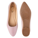 Shoetopia Women'S Mauvetextured Bellies Elegant Slip-On Flats With Wavy Design For Daily Office & Casual Eu36 Purple,Purple,3,B0DRJFY2NT