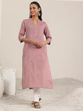 Libas Women'S Cotton Printed Straight Kurta (29327O_Mauve_Xxl)