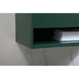 Elegant Decor Roman 36 Aluminum Alloy Mdf Single Bathroom Vanity In Green