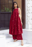 Anni Designer Women'S Rayon Blend Straight Printed Kurta With Palazzo (Deeksha Red_L_Red_Large),Red,L,Rayon Blend,Regular,