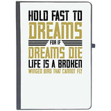 Udnag Ruled Notebook Diary Womens Day | Hold Fast To Dreams For If Dreams Die, Life Is A Broken Winged Bird, [A5 80Pages 80Gsm
