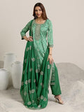 Libas Women'S Chinon Kurta Sets (99069O_Green_Xl)