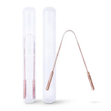Ozette Copper Tongue Cleaner Scrapper For Adults & Juniors, Pack Of 2, 100% Pure Copper With Free Anti Bacterial Cover, Containe