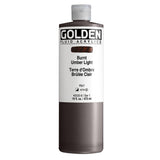 Golden Fluid Acrylic, 16 ounce bottle Burnt Umber Lt