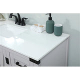 Elegant Decor Grant 48 Aluminum Mdf Single Bathroom Vanity In Gray