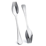 Spork 6-Pack Long Handle and Heavy Duty 18/10 Sporks Stainless Steel Sporks Reusable for Kids and Adults and Outdoor Camping by