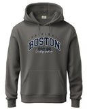 Adro Men'S Cotton Neck Hooded Sweatshirt (H24-Bost-Sg_Steel Grey,Steel GreyApparel,2XL