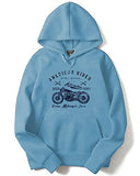 Adro Men'S Fleece Hooded Hoodie (H-M-Ame-Sk_Skyblue_2Xl)