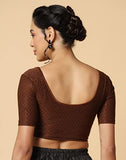 Toplot Cotton Blend Lycra Stretchable Readymade Blouses Pack Of 2 (Combo-5058-Cof-Rnp-36),Coffee-Rani Pink,36,B0CV59PDP2