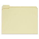 Universal File Folders, 1/5 Cut Assorted, OnePly Top Tab, Letter, Manila, 100/Box