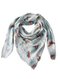 Cashmere Craft Pure Viscose White Printed Stole/Scarf For Men & Women (1Viswht0710)