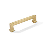 khtumeware 2 Pack 3-1/4inch(82mm) Hole Center Brushed Brass Cabinet Pulls Heavy-Duty Satin Brass Cabinet Hardware Pulls for Kitc