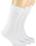 Himalyan Lands Pure Cotton And Smell Free Men & Women Regular Formal White Calf Length Combo Socks AntiSlip | Sweat Absorbent |