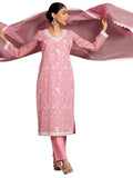 Libas Women'S Cotton Blend Kurta Set (272460R_Pink