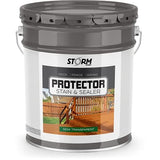 Storm Stain Protector - Golden Oak, 5 Gallons, Protects Outdoor Wood from Water & UV Rays, Siding, Fence & Deck Stain and Sealer