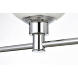 Living District Cordelia 3-Light Iron/Glass Bath Sconce In Chrome/Frosted White